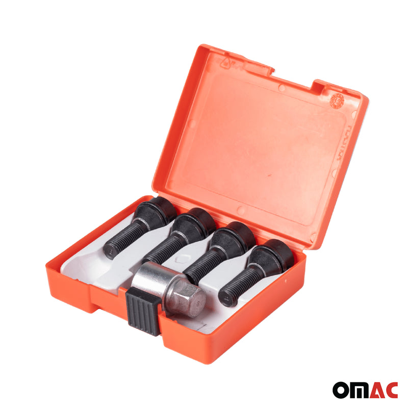 Radschloss Satz für Fiat Ducato Rad 16” bis 2005 Felgenschloss Schwarz M16x1.5