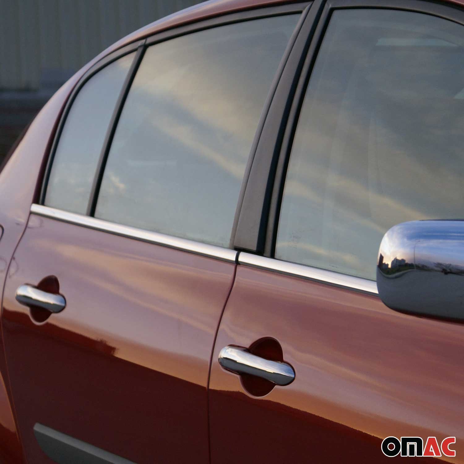 Fensterleisten Zierleisten für Renault Megane 2002-2009 Schrägheck Chrom 4tlg