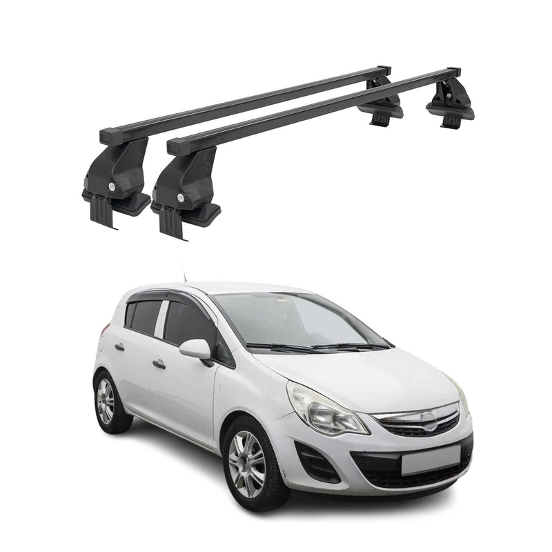 Menabo Dachträger Grundtäger für Opel Corsa D 2010-2014 FL 5tür 50kg Schwarz 2x