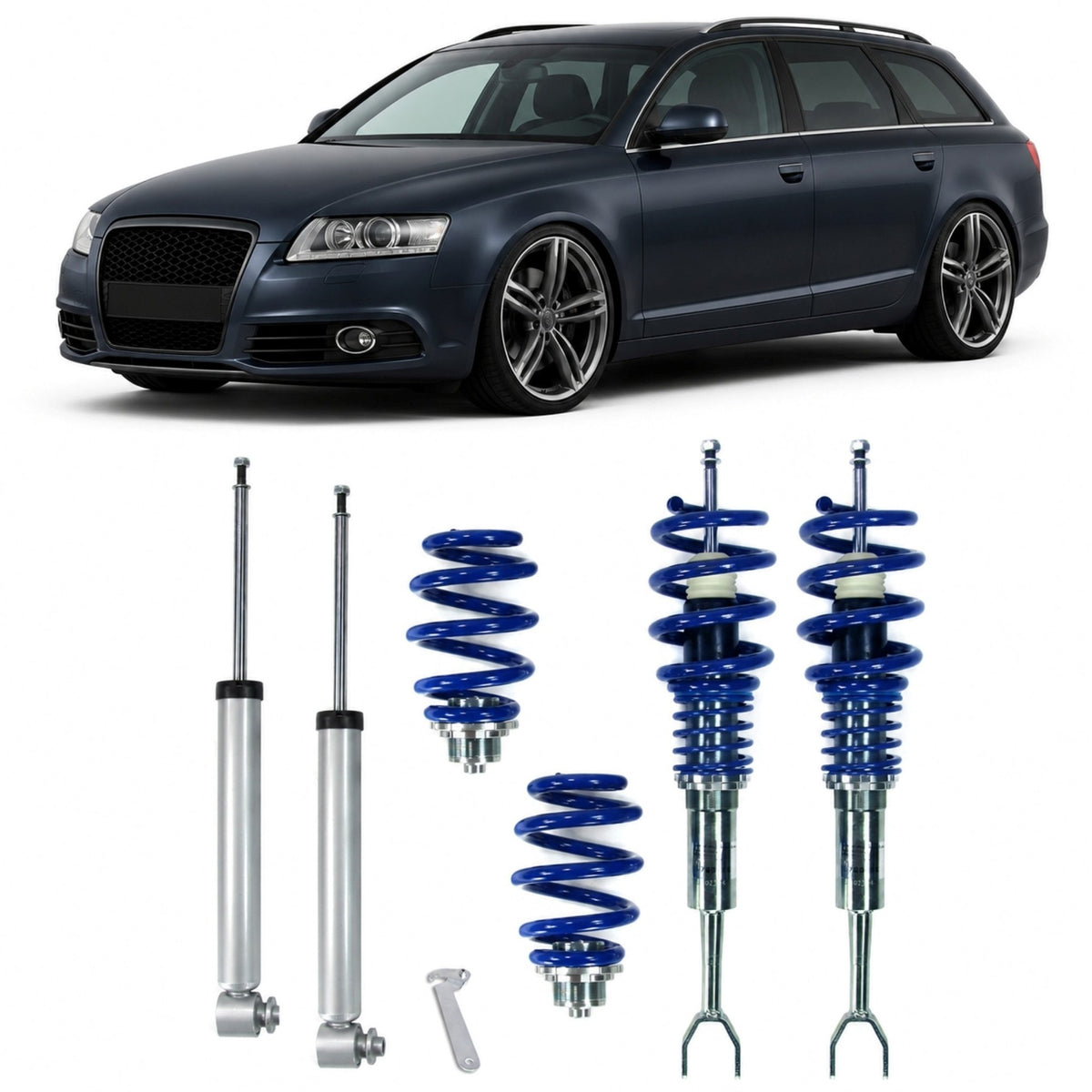 JOM BlueLine Gewindefahrwerk für Audi A6 (4F) Avant 2.0 TDI 2.0 TFSI 2.4 2.7 TDI