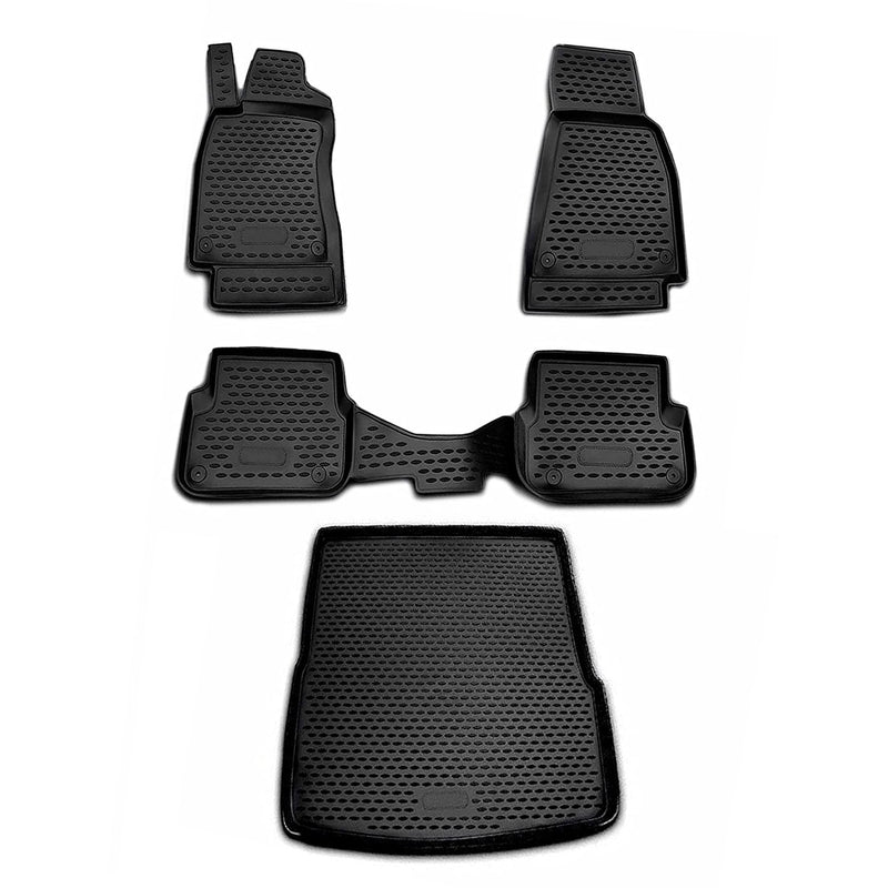 Fußmatten & Kofferraumwanne Set für Audi A6 Avant Allroad FL C6 2008-2011 TPE