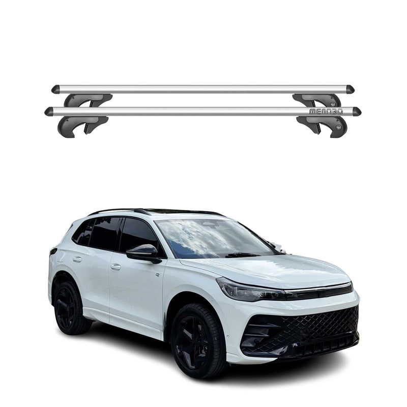 Menabo Dachträger Grundtäger für VW Tiguan 2024-2025 90kg Aluminium Silber 2 tlg