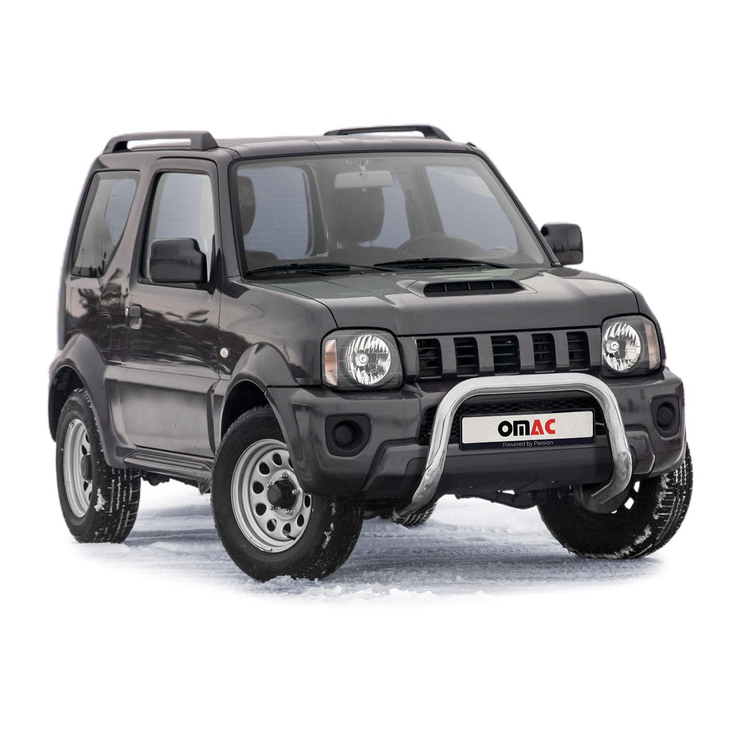 Frontbügel Frontschutzbügel für Suzuki Jimny 2012-2018 mit ABE Stahl Silber