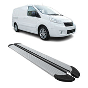 Seitenschweller Trittbretter Schweller für Peugeot Expert 2007-2016 L2 Alu Grau