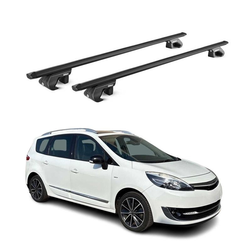 Dachträger für Renault Scenic mk3 / X-Mod 2009-2016 90kg Alu Schwarz 2x ABE