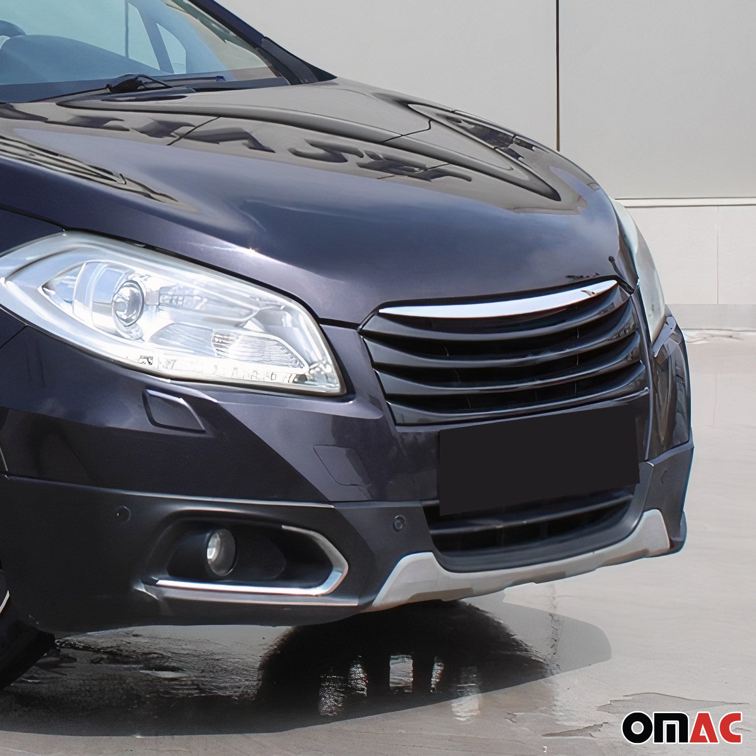 Kühlergrill Leisten Grillleisten für Suzuki SX4 2013-2008 Edelstahl Chrom 1tlg