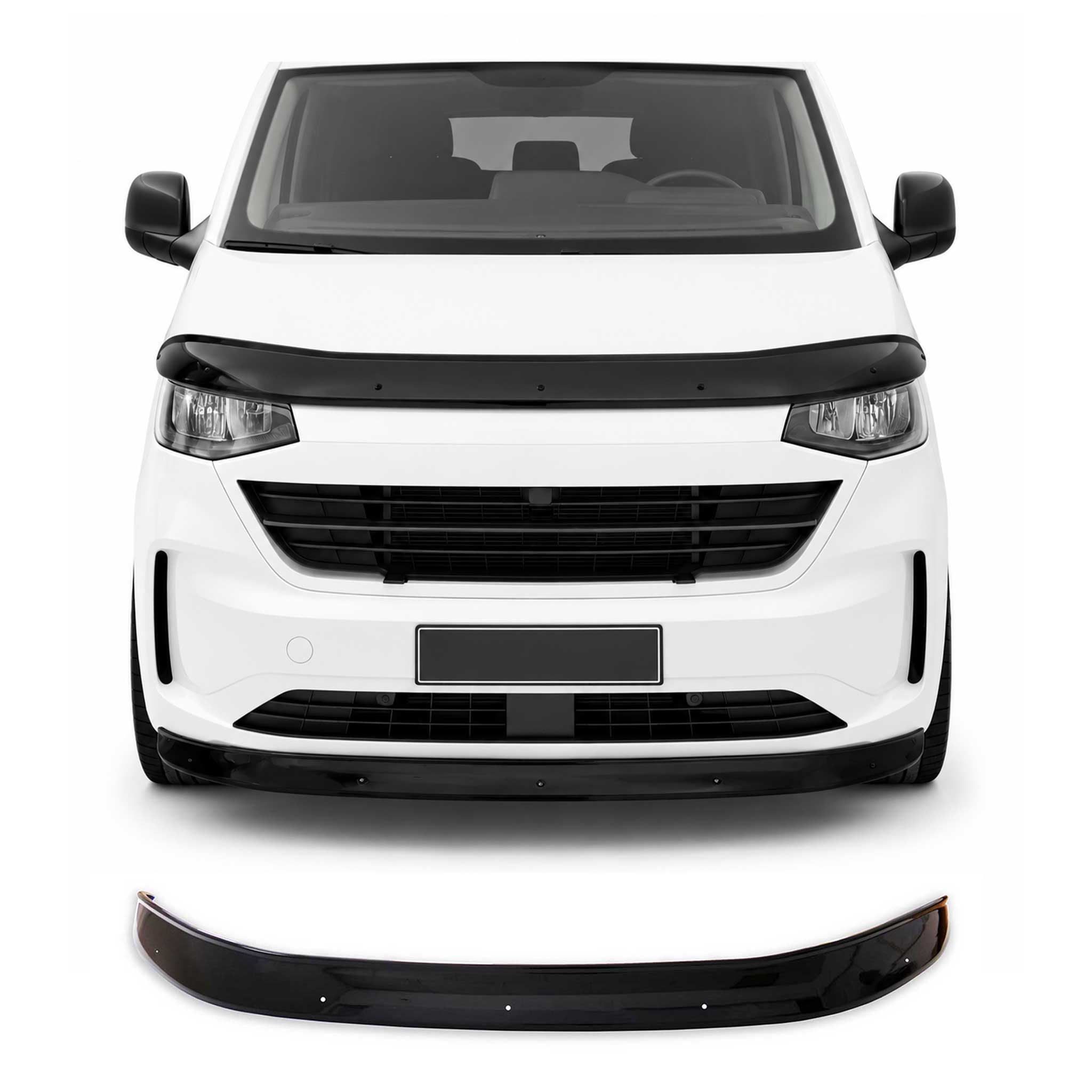 Motorhaube Deflektor Insekten für VW T7 Transporter 2024-2026 ABS Schwarz