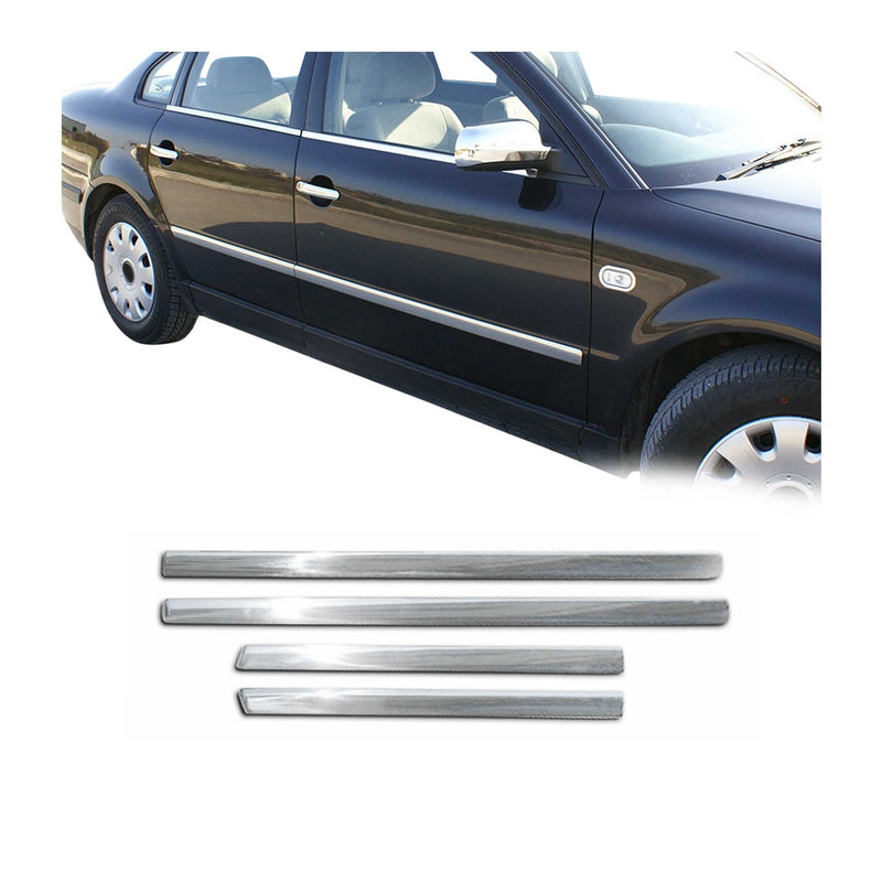 Seitentürleiste Türschutzleiste für VW Passat B5.5 2000-2005 Limousine Chrom 4x