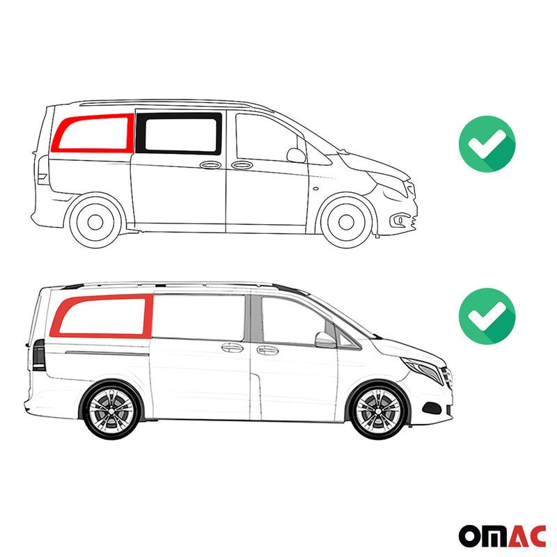 Seitenfenster Sicherheitsglas für Mercedes-Benz W447 2014-2024 Rechts L3