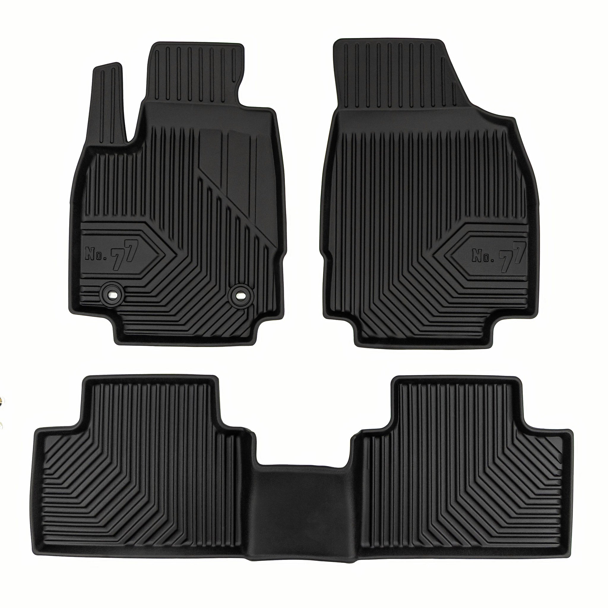 Fußmatten Gummimatten No.77 für MG 3 III 2024-2026 TPE Gummi Schwarz 3 teile