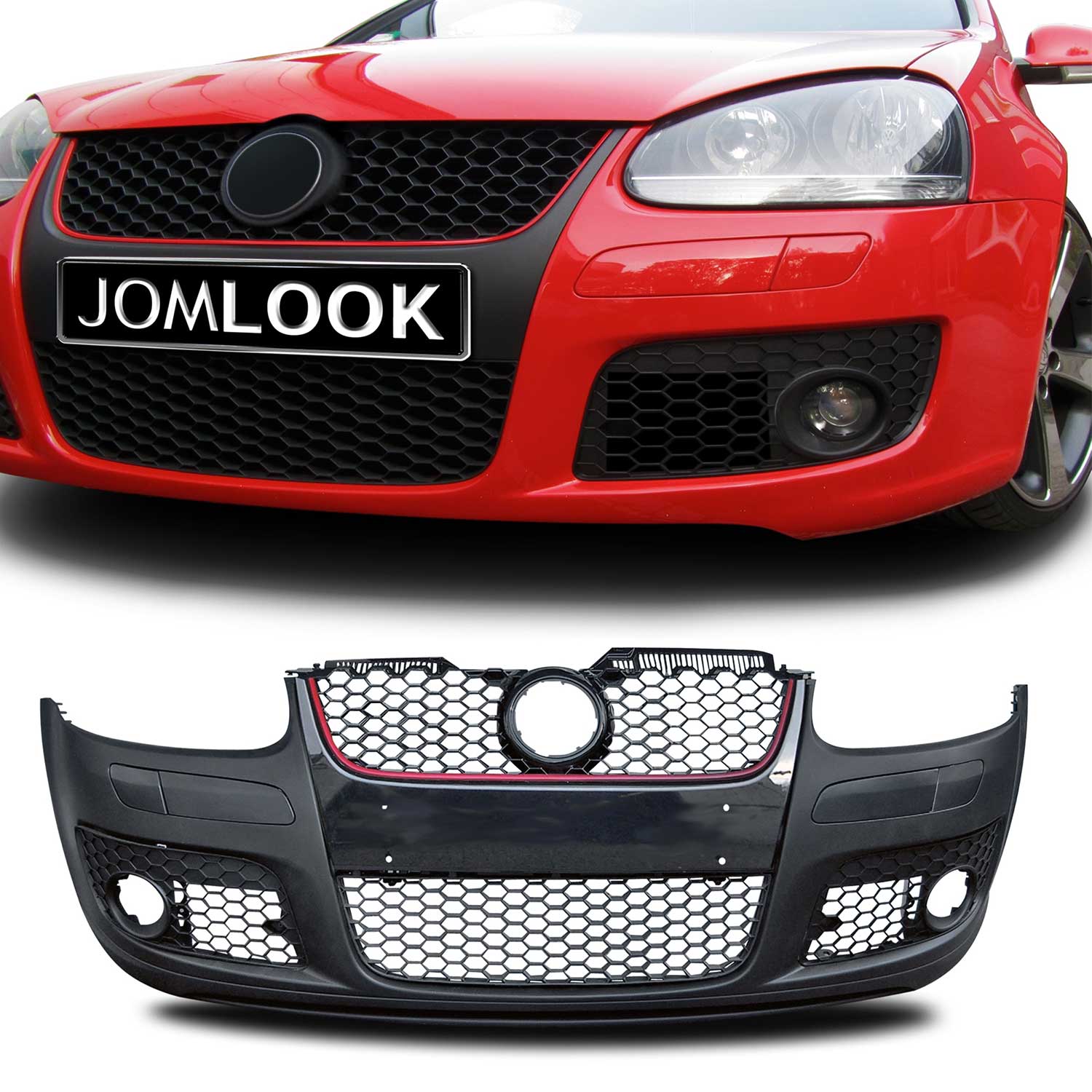 JOM Stoßstange für vorne Kühlergrill VW Golf MK5 2003-2008 Schwarz