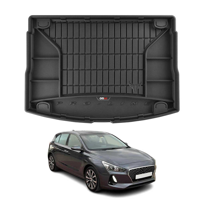 OMAC Gummi Kofferraumwanne für Hyundai i30 2017-2020 TPE Laderaumwanne Schwarz