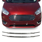 Kühlergrill Grillleisten für Ford Tourneo Courier 2017-2024 Chrom Dunkel 2x