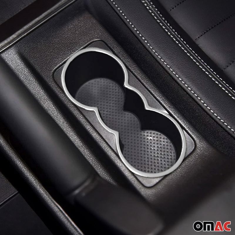 Getränkehalter Rahmen Cupholder für Skoda Octavia 2004-2013 Edelstahl Chrom