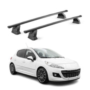 Stahl Dachträger für Peugeot 207 2006-2015 TÜV Abschließbar 75 kg 2tlg Schwarz
