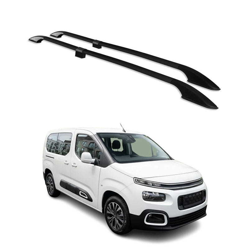 Dachreling Dachgepäckträger für Citroen Berlingo 2019-2025 L2 Langer Alu Schwarz