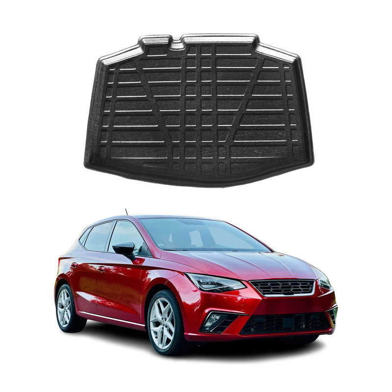Kofferraumwanne Laderaumwanne für Seat Ibiza 2017-2021 5tür Gummi TPE Schwarz