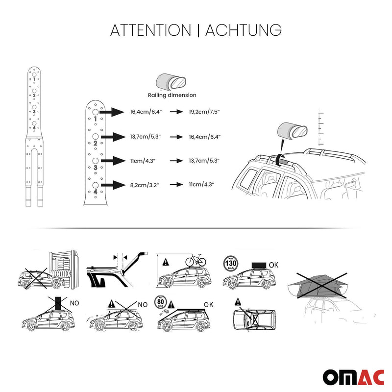 Dachträger Grundträger für Audi A6 Avant C4 C5 1994-2004 5 türig TÜV Alu Grau 2x