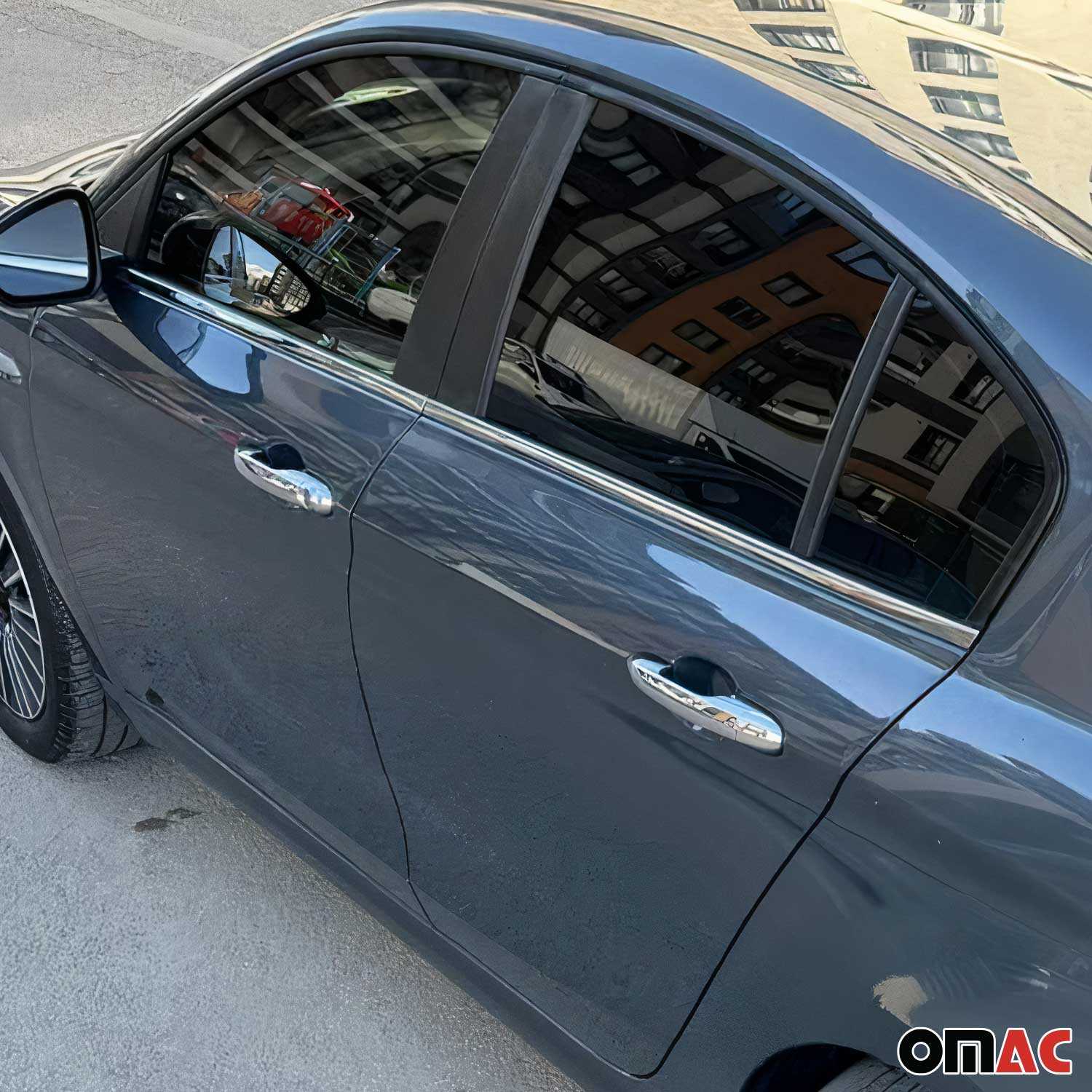 Fensterleisten Zierleisten für Fiat Tipo 2015-2026 Edelstahl Chrom 4tlg
