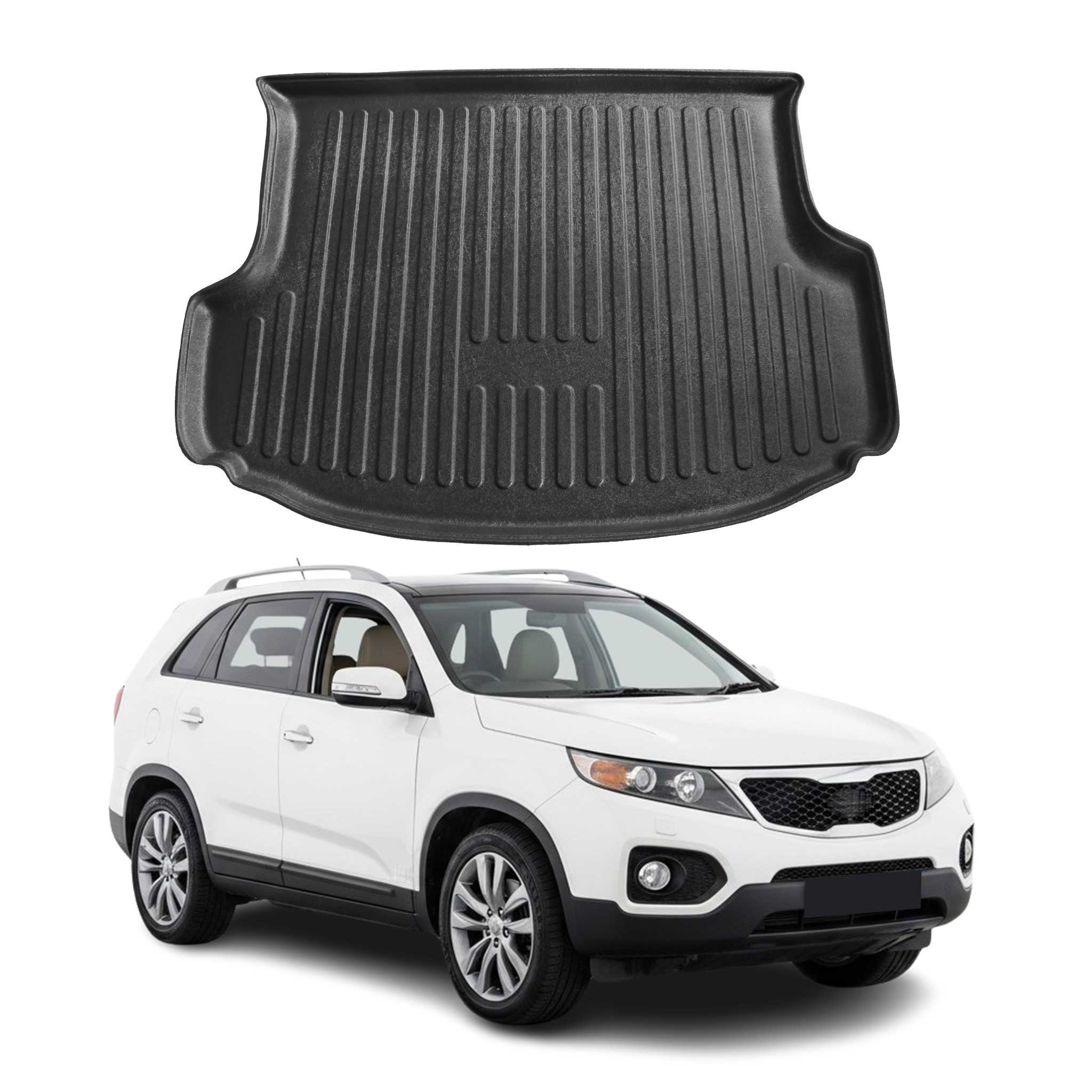 Kofferraumwanne Laderaumwanne für Kia Sorento mk2 2010-2014 5Sitze TPE Schwarz