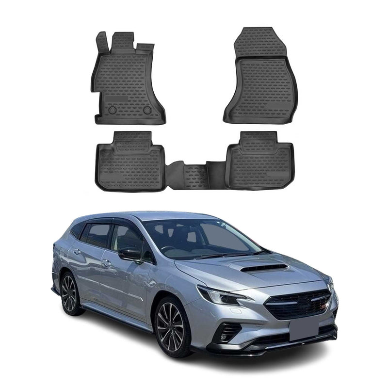 OMAC Gummimatten Fußmatten für Subaru Levorg 2014-2025 TPE Automatten Schwarz 4x