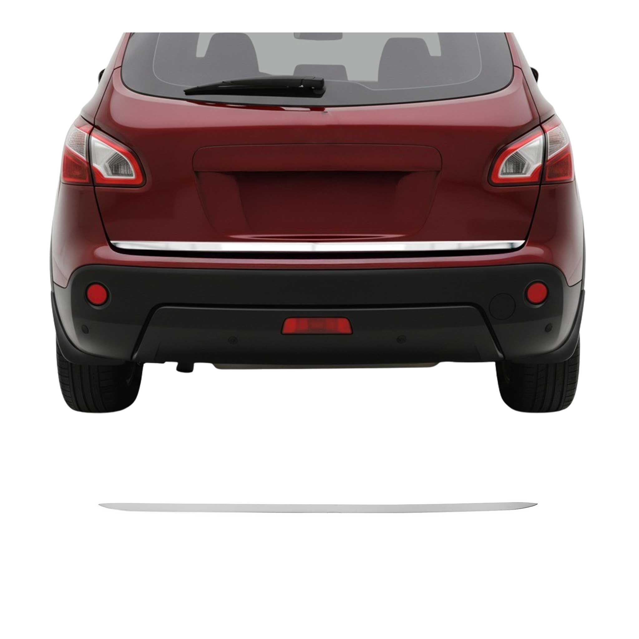 Kofferraumleiste Heckleiste für Nissan Qashqai J11 2014-2021 Chrom Gebürstet