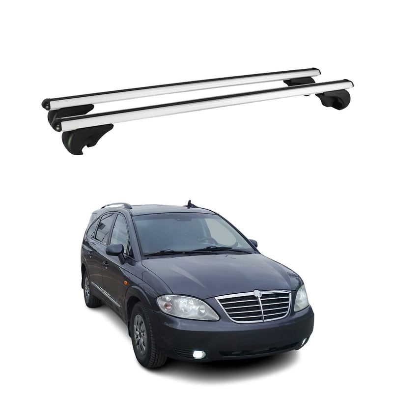 Dachträger Grundtäger für SsangYong Rodius 2004-2013 75kg Aluminium Silber 2 tlg