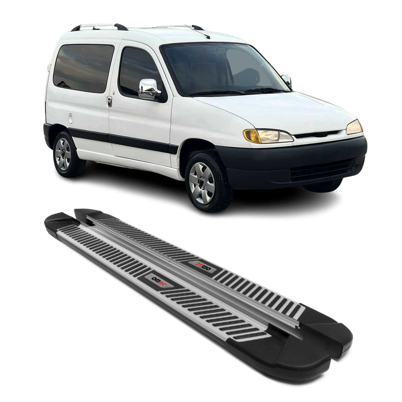 Trittbretter Seitenbretter Schweller für Peugeot Partner 1996-2008 Schwarz Alu