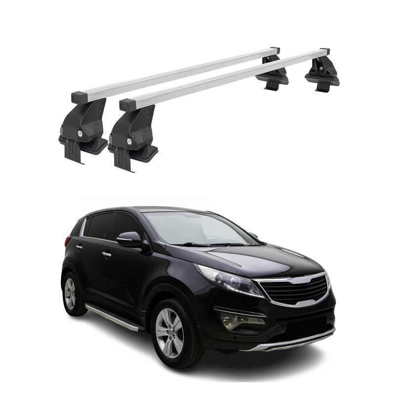 Menabo Dachträger Grundtäger für Kia Sportage SL 2010-2015 50kg Stahl Silber 2x