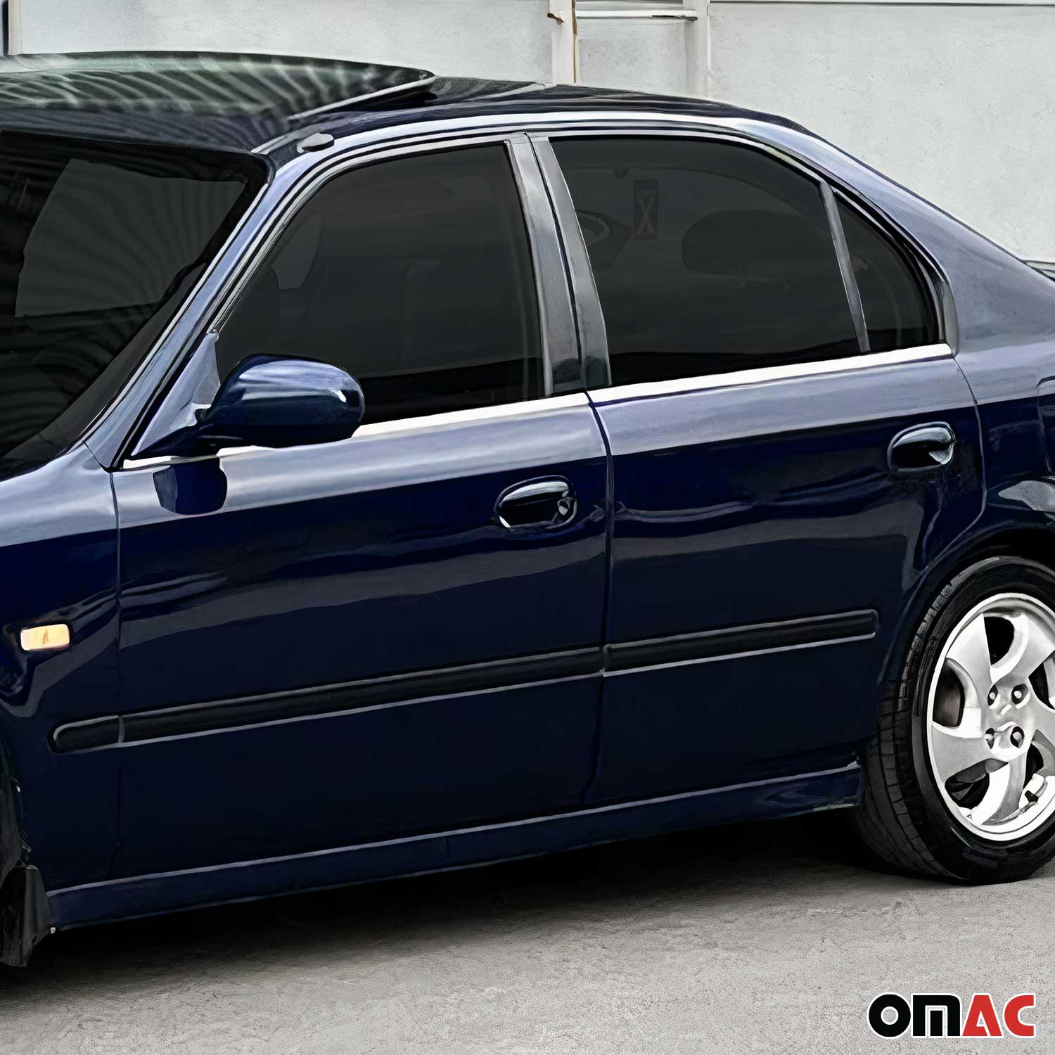 Fensterleisten Zierleisten für Honda Civic 6 Stufenheck 1998-2002 Edelstahl 4tlg