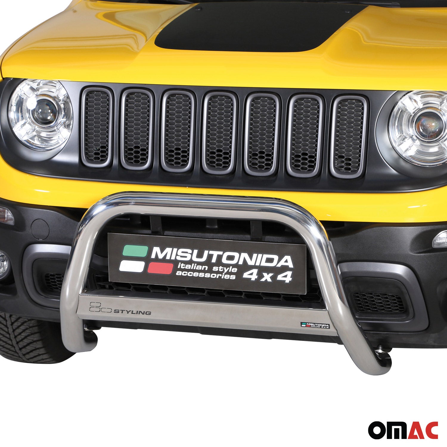 Frontbügel Frontschutzbügel für Jeep Renegade 2014-2024 ø63mm Stahl Silber