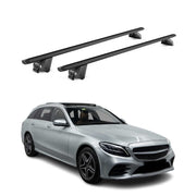 Dachträger für Mercedes C Klasse S205 Kombi 2015-2021 100kg Alu Schwarz 2x ABE