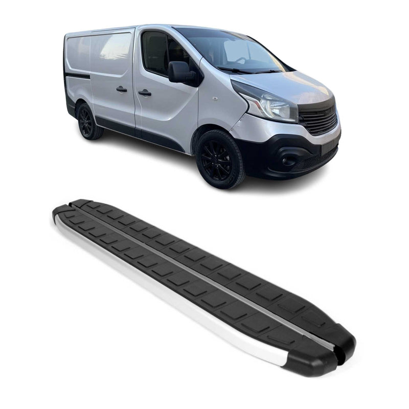 Seitenbretter Trittbretter für Renault Trafic 2014-2024 Kurzer Alu Schwarz