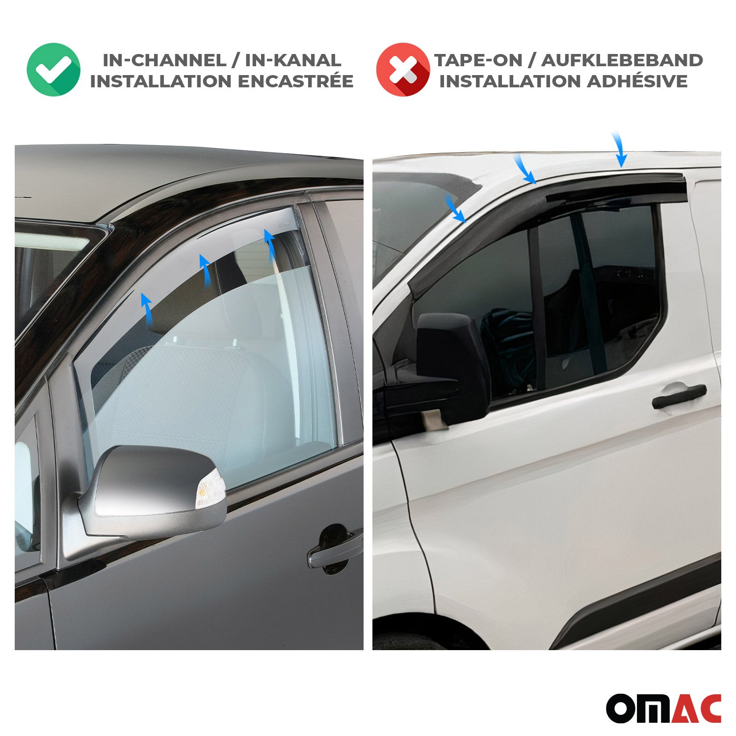 Motorhaube Deflektor Windabweiser Regenabweiser Set für Audi Q7 4L 2006-15 5tlg