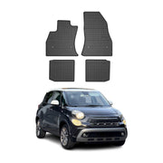 OMAC Gummi Fußmatten für Fiat 500L 2012-2022 Automatten Gummi Schwarz 4tlg