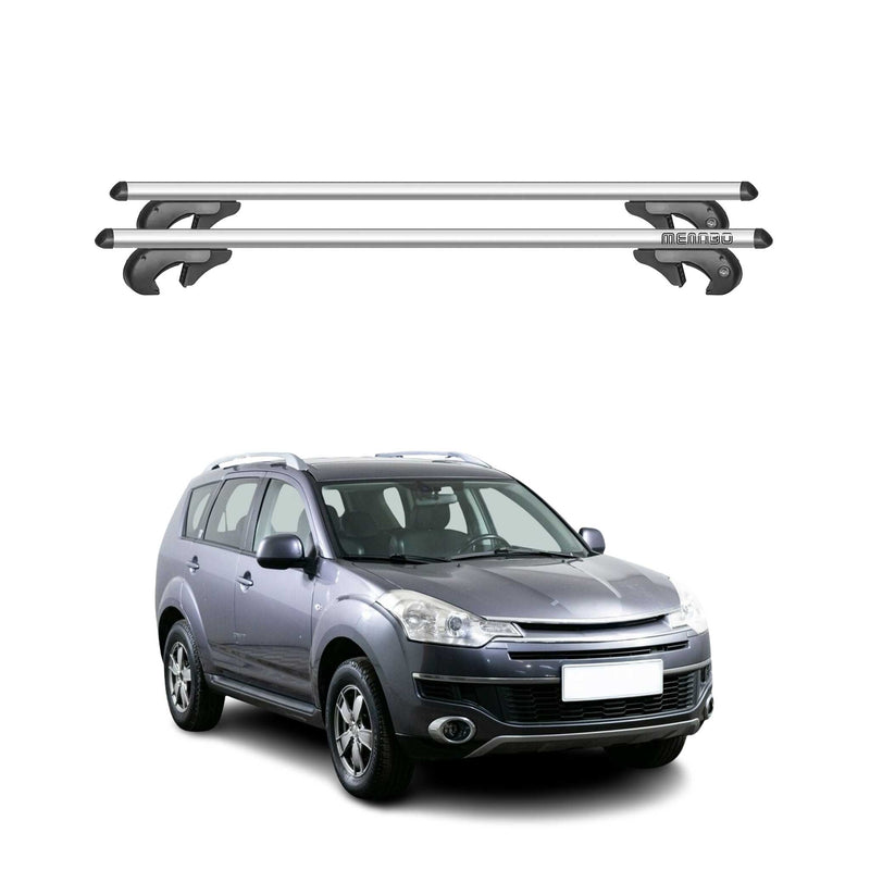 Menabo Dachträger Grundtäger für Citroen C-Crosser 2007-2012 90kg Alu Silber 2x