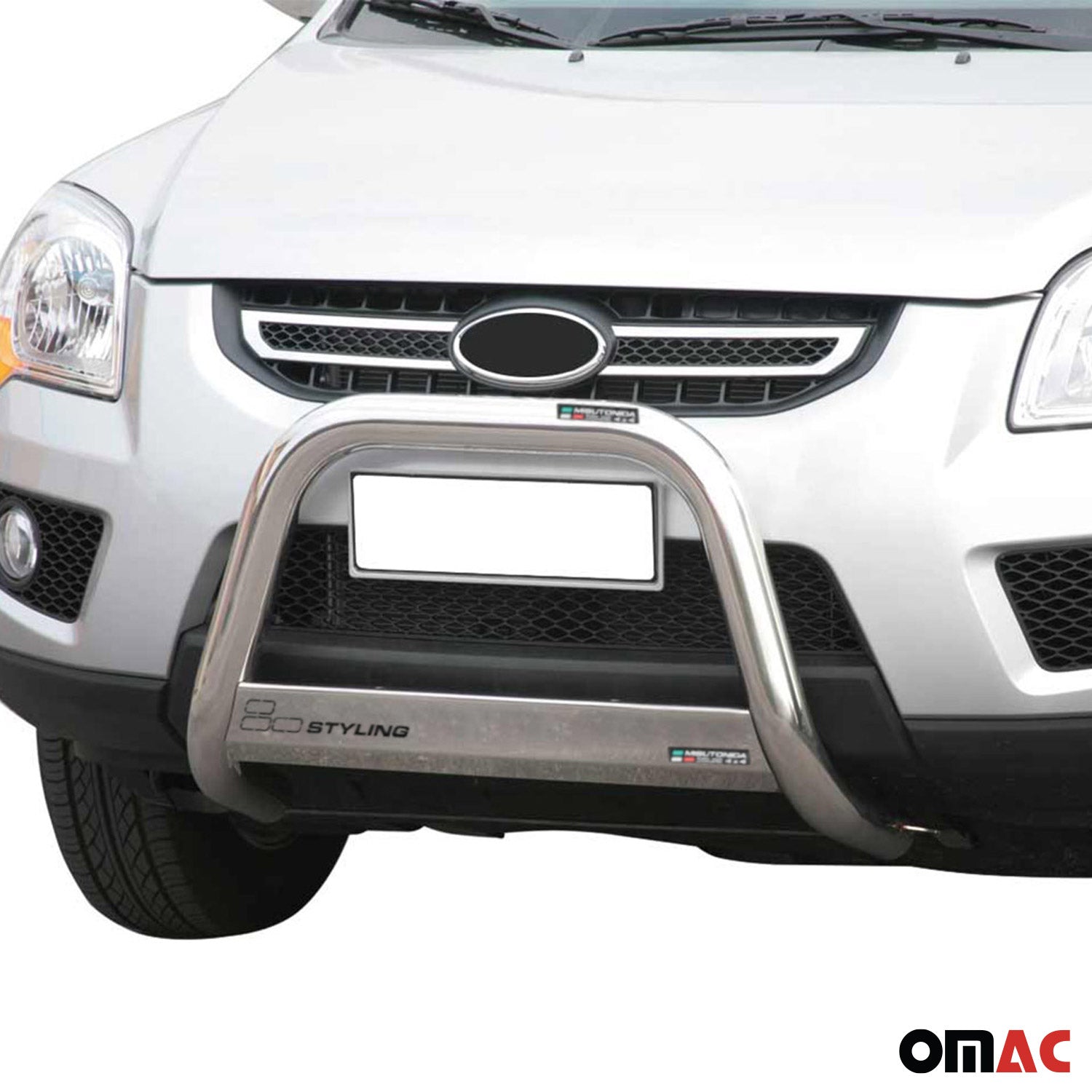 Frontbügel Frontschutzbügel für Kia Sportage 2008-2010 ø63mm Stahl Silber Schutz