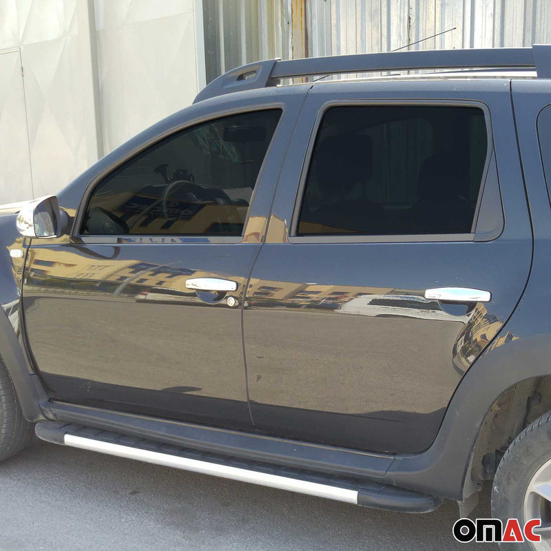 Fensterleisten Zierleisten für Dacia Duster 2010-2018 Edelstahl Dunkel 4tlg