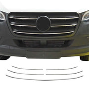 Kühlergrill Leisten für Mercedes Sprinter 907 910 2018-2026 Gebürstet Chrom 5x