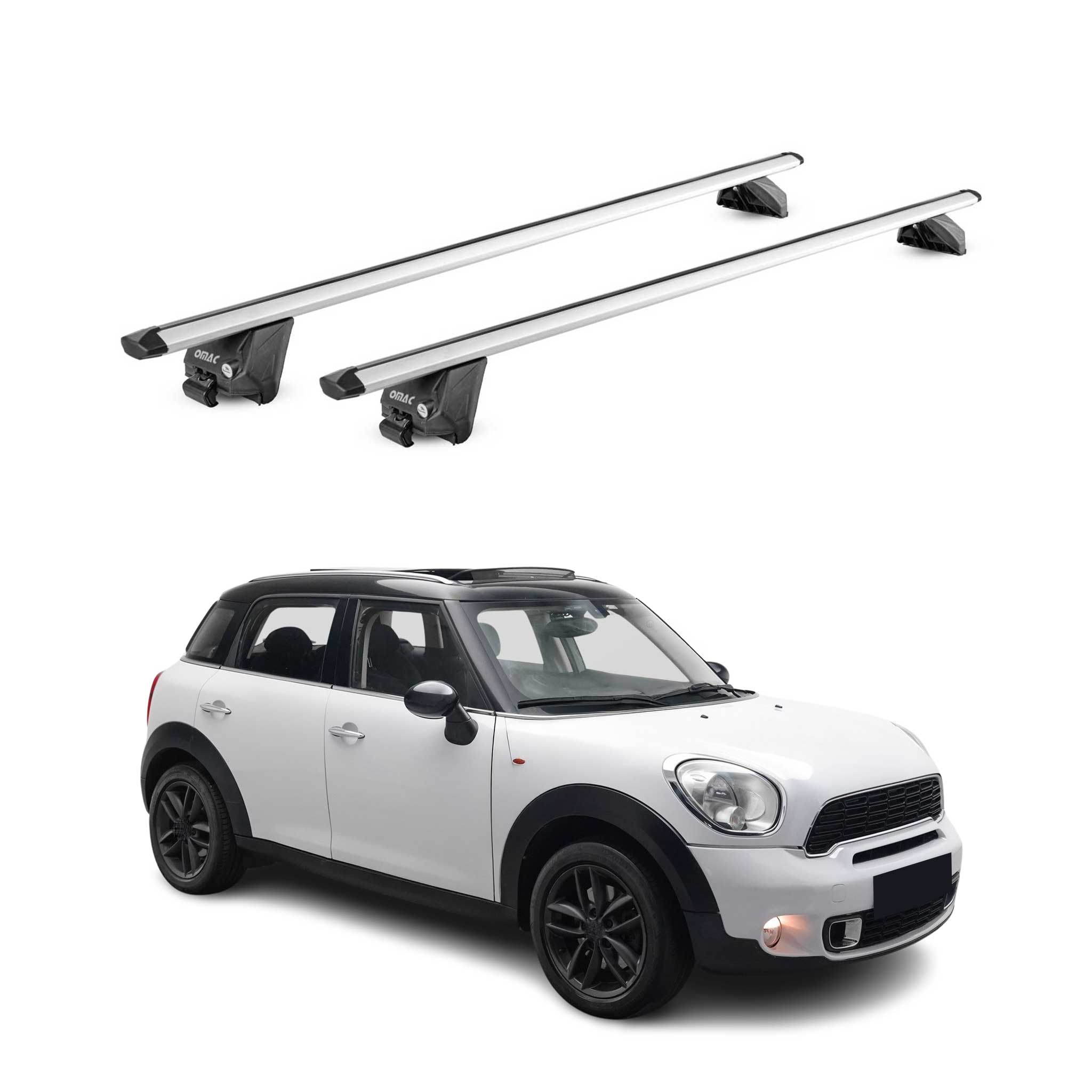 Dachträger für Mini Countryman R60 F60 2010-2023 100kg Alu Silber 2tlg ABE
