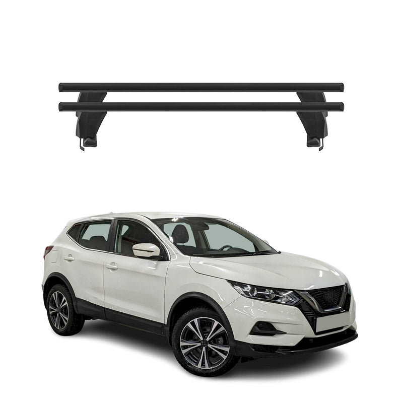 Menabo Dachträger für Nissan Qashqai J11 2014-2017 Pre-FL 50kg Alu Schwarz 2x