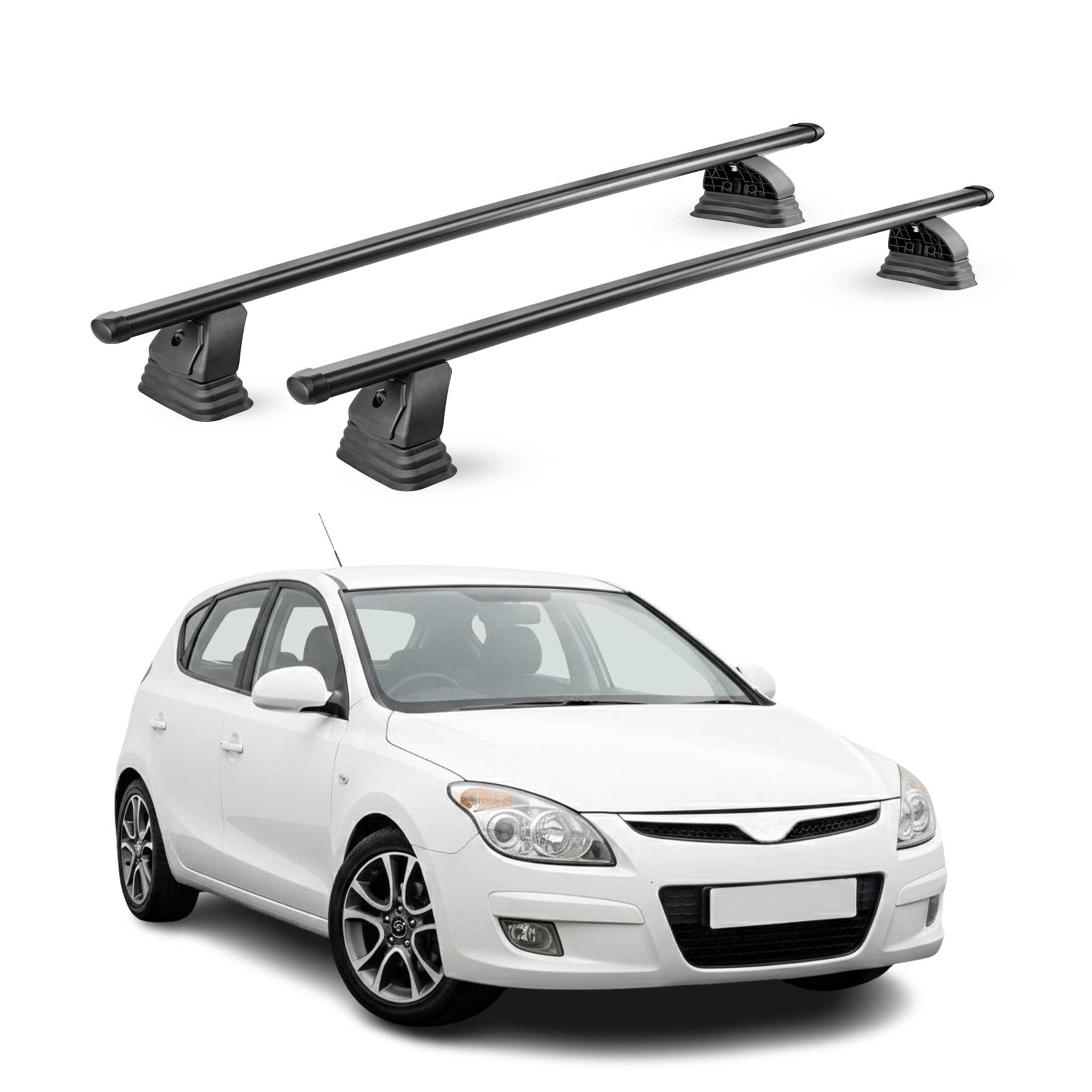 Stahl Dachträger für Hyundai i30 I 2007-2012 TÜV Abschließbar 2tlg Schwarz