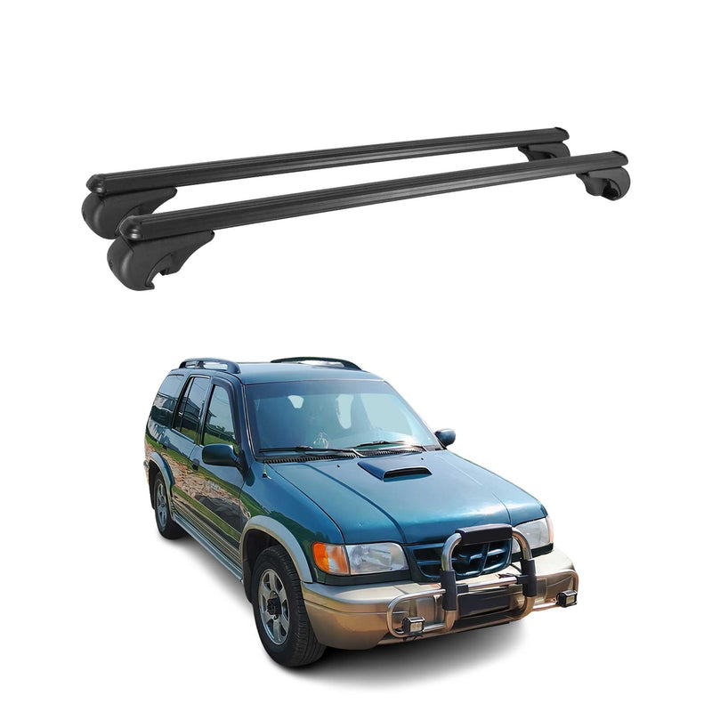 Dachträger für Kia Sportage 1993-2010 Gepäckträger Grundträger Alu Schwarz 2x
