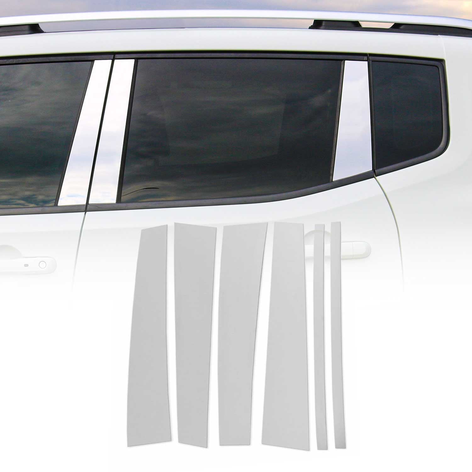 B-Säule C-Säule Türsäulen Verkleidung für Land Rover Sport 2005-2013 Chrom 6tlg