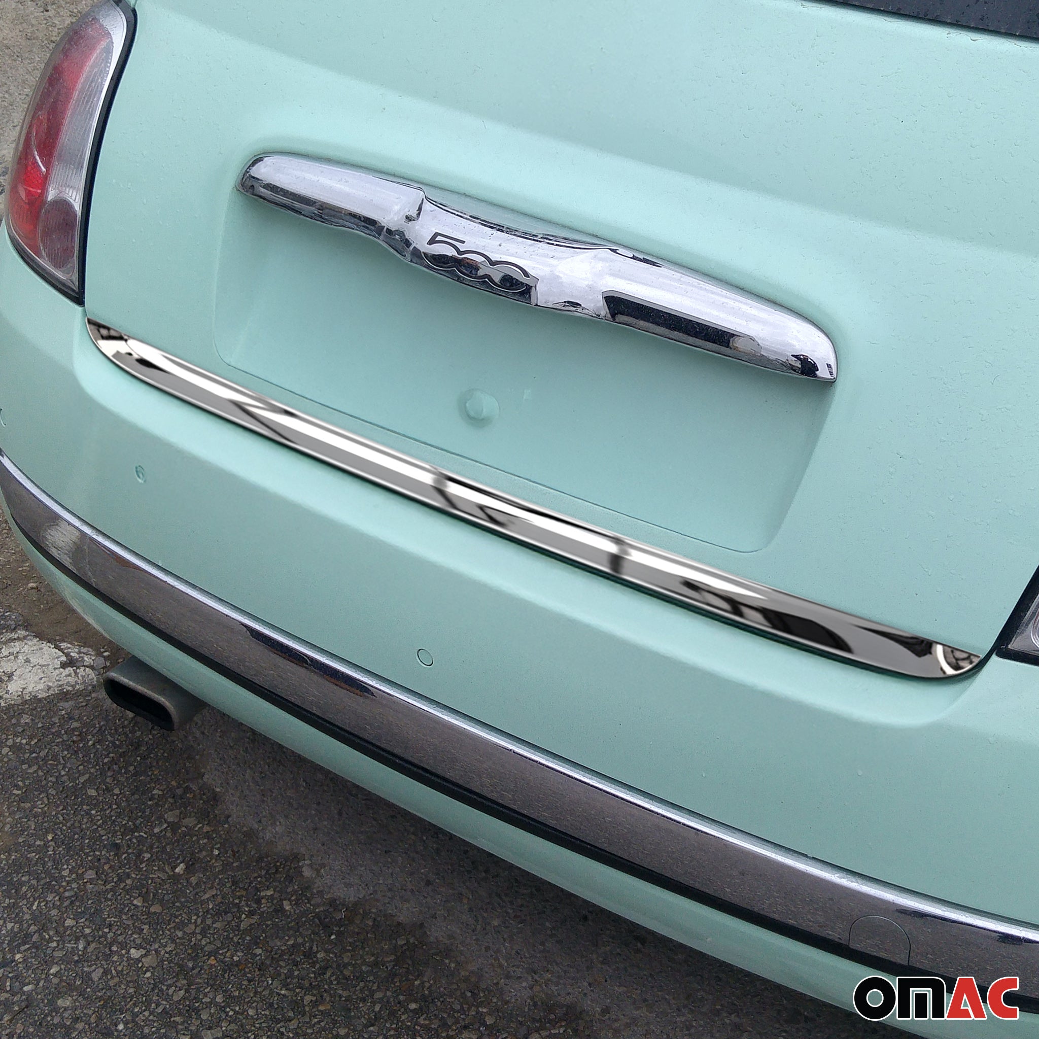 Kofferraumleiste Heckklappe Leiste für Fiat 500 2007-2015 Edelstahl Chrom 1tlg