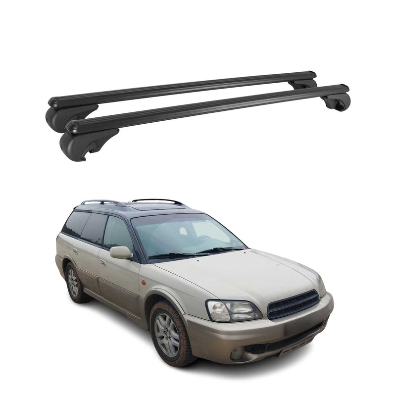 Dachträger für Subaru Outback 1994-2003 Gepäckträger Grundträger Alu Schwarz 2x