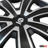 Hubcaps Wheel Trims Sparco Palermo 16" Inch Car Cover Set Black 4x