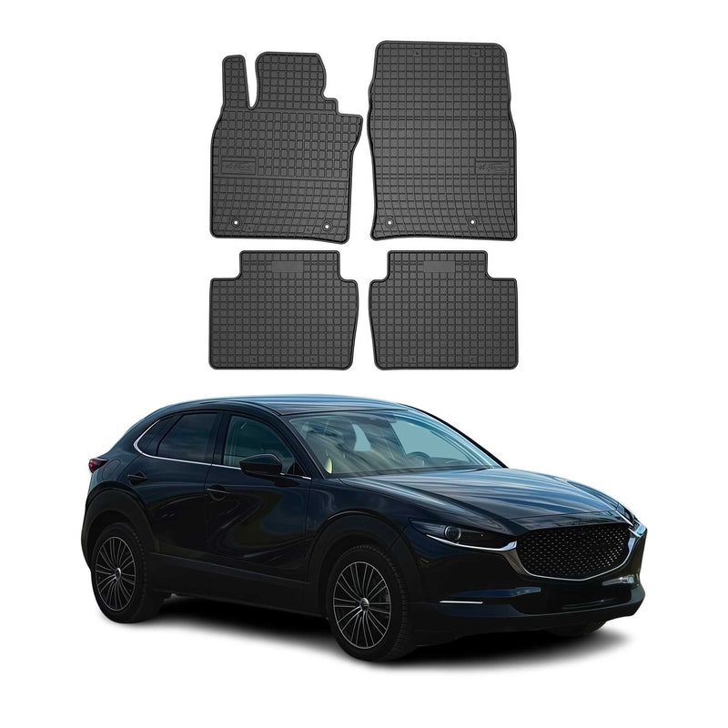 OMAC Gummi Fußmatten für Mazda CX-30 DM 2019-2025 Automatten Gummi Schwarz 4tlg