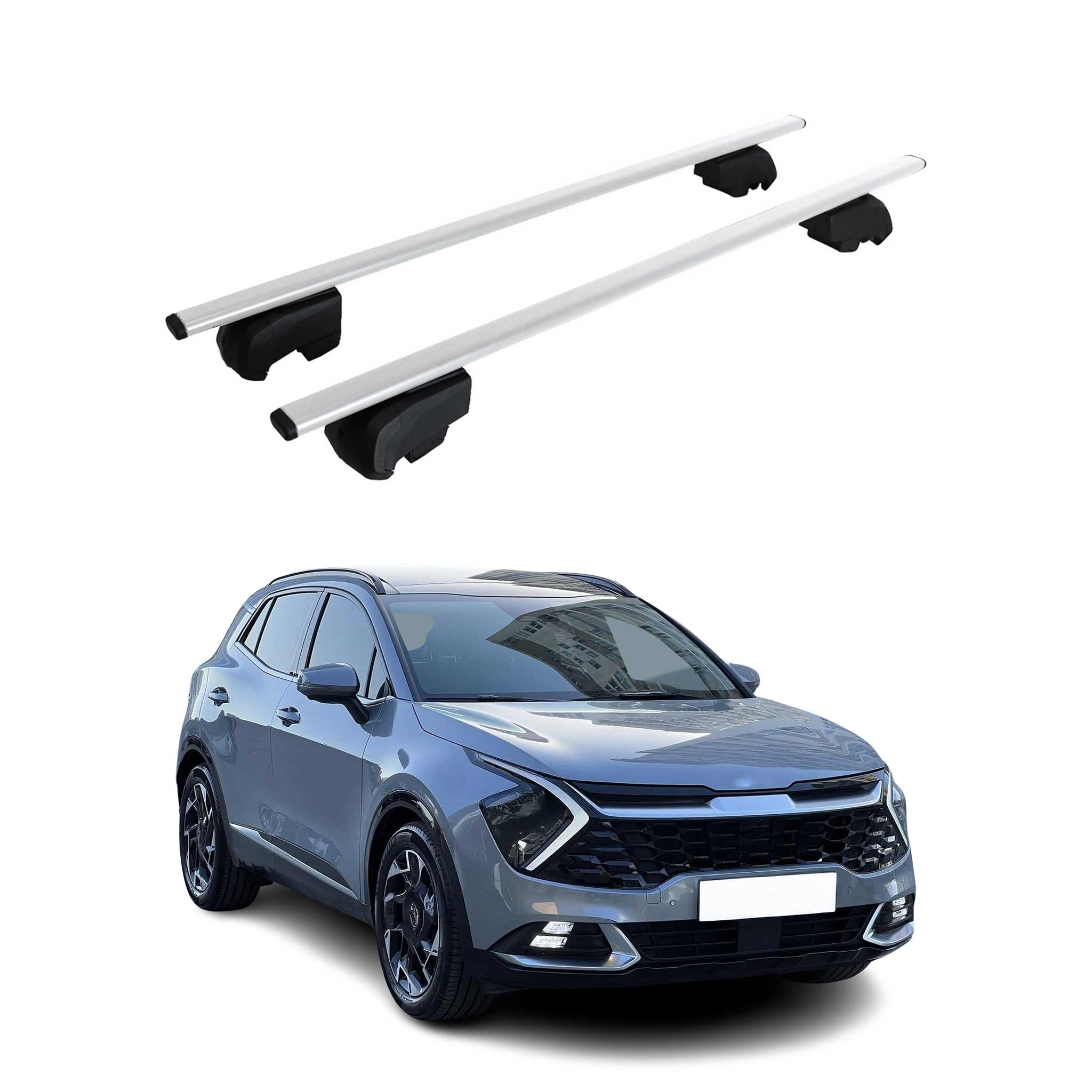 Dachträger Grundtäger für Kia Sportage NQ5 2023-2026 75kg Metall Silber 2 tlg