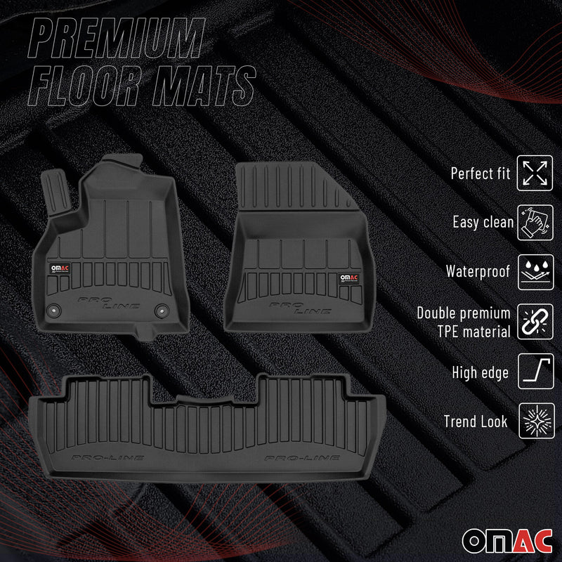 OMAC Gummi Fußmatten für Peugeot 5008 2009-2017 Premium TPE Automatten 3tlg